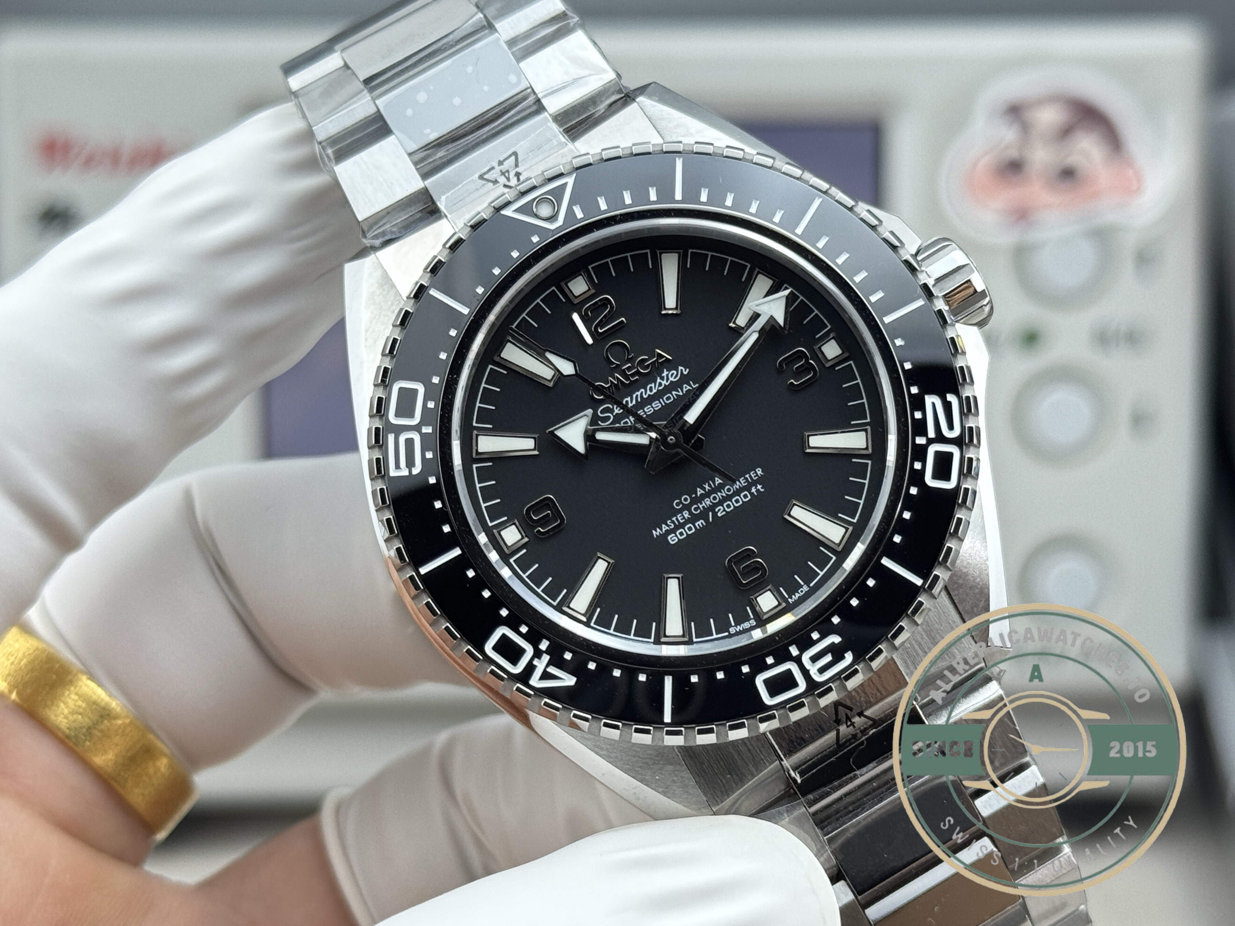 The 42mm Planet Ocean 600M sits between dress and dive, Omega replica build
