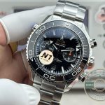 Liquidmetal scale markings bonded flush into the ceramic bezel, superclone Omega Planet Ocean