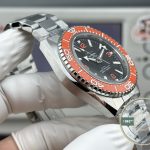 Orange bezel, the colour tied closest to Planet Ocean, on this Omega clone build