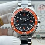 VS8900 clone movement in the orange-bezel Omega Seamaster Planet Ocean 600M