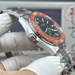 Automatic winding, orange bezel, Omega Planet Ocean 600M replica out of VSF