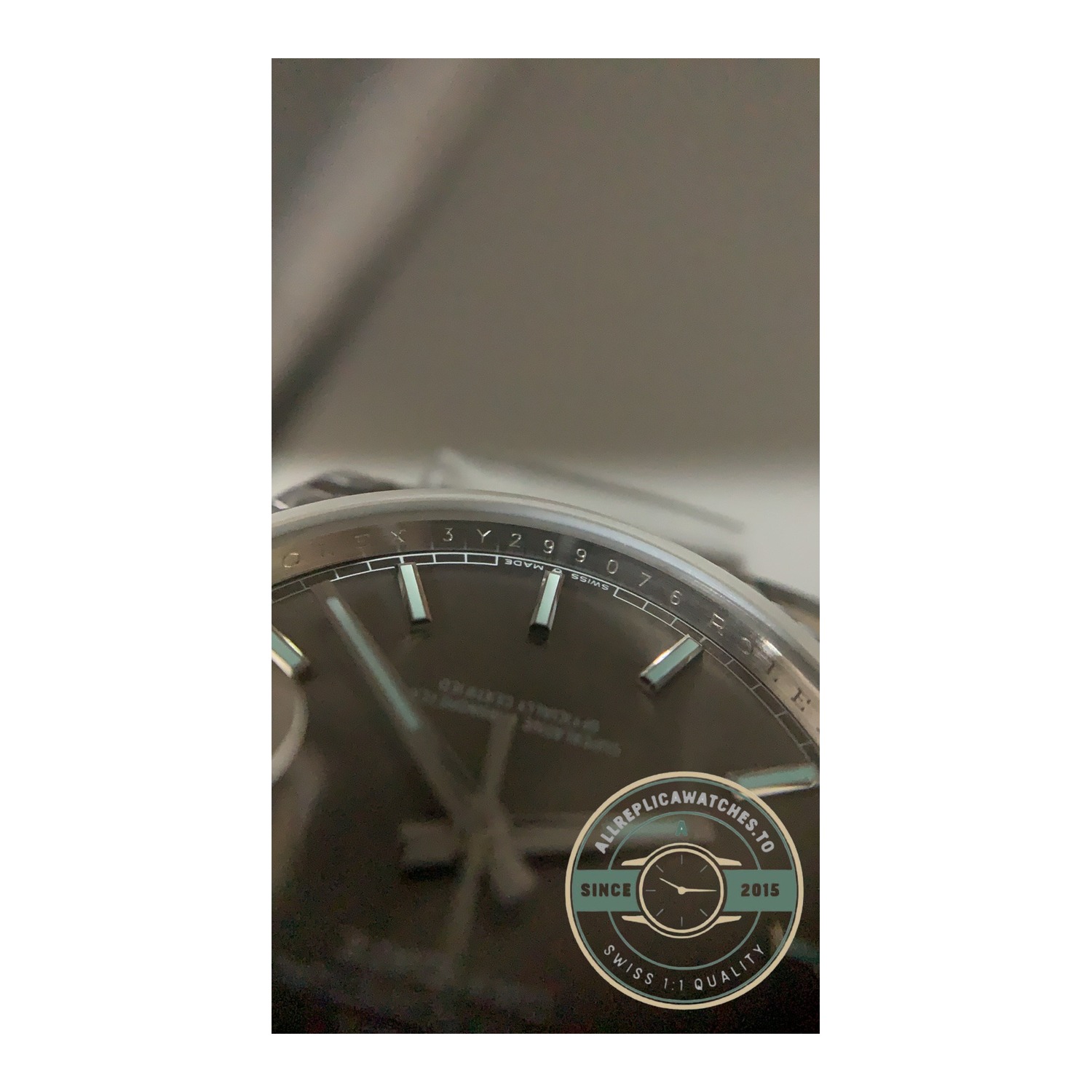 Super Clone Rolex Day-Date 40 18kt White Gold with Slate Dial, Ref. 228239-0060 - Image 6