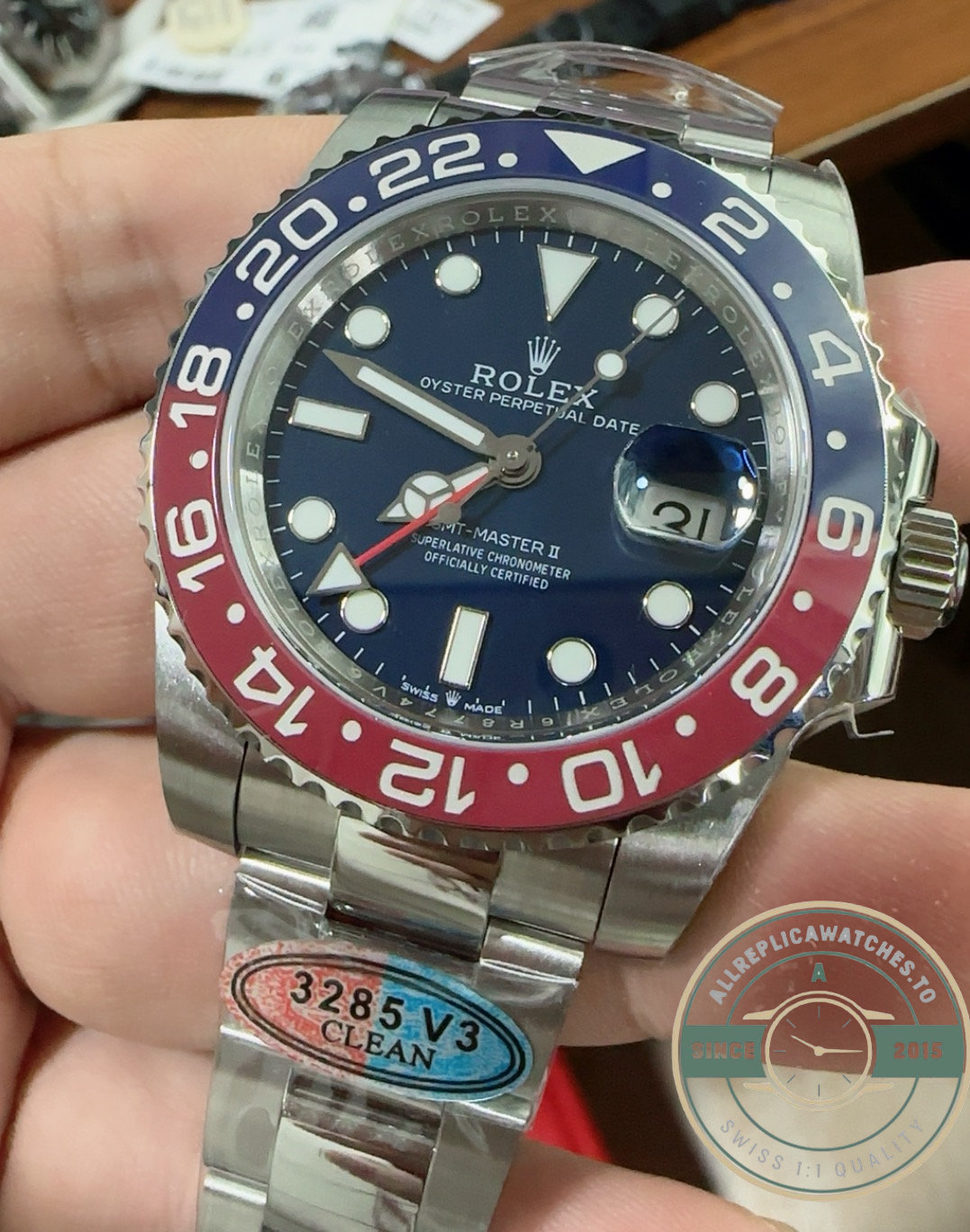 Rolex GMT-Master II 126719BLRO Pepsi blue dial replica – photo 13