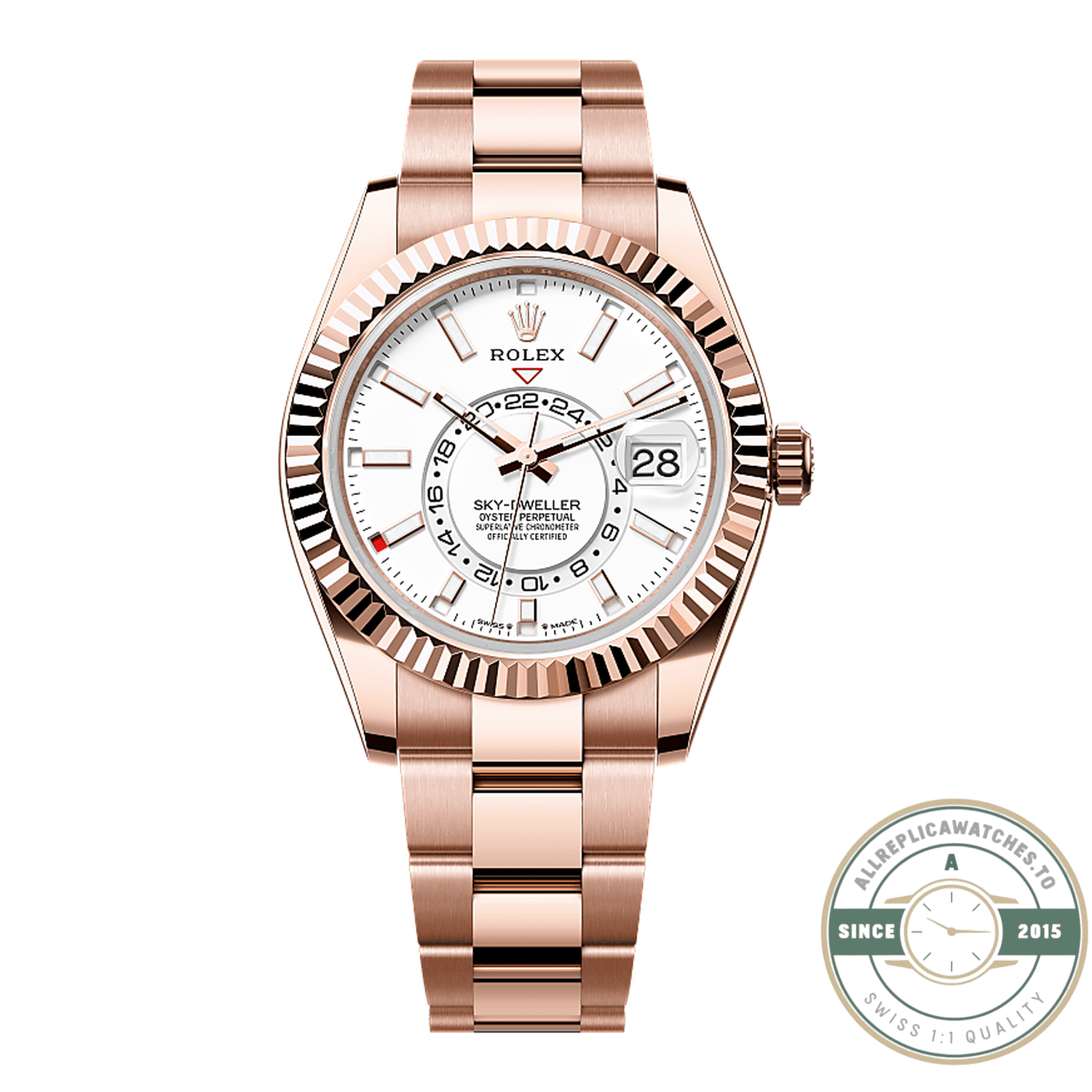Rolex Sky-Dweller 336935 White Dial Oyster replica – front view
