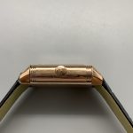Slim seconds hand inside the round subdial of the JLC Reverso Duoface replica dial