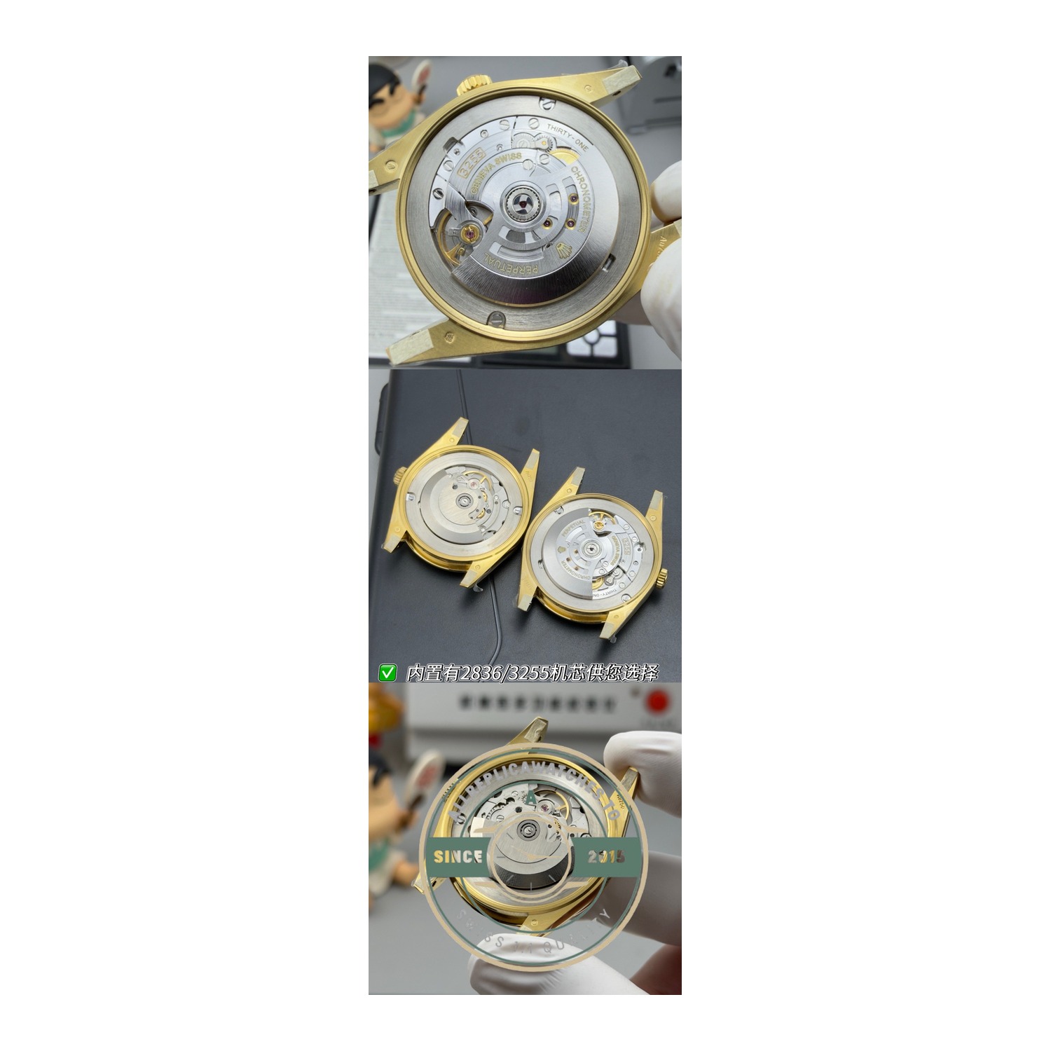 Superclone Rolex Day-Date 40 Yellow Gold Champagne Roman Dial, Reference 228238-0006 - Image 2