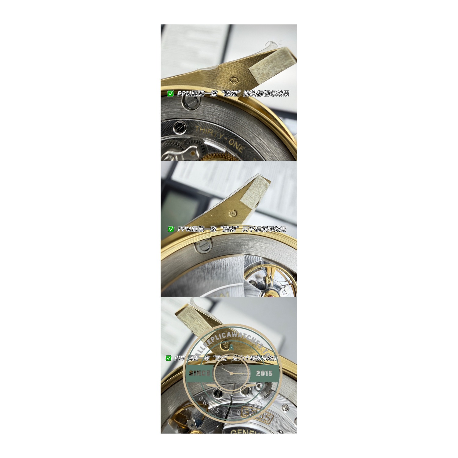 Superclone Rolex Day-Date 40 Yellow Gold Champagne Roman Dial, Reference 228238-0006 - Image 5
