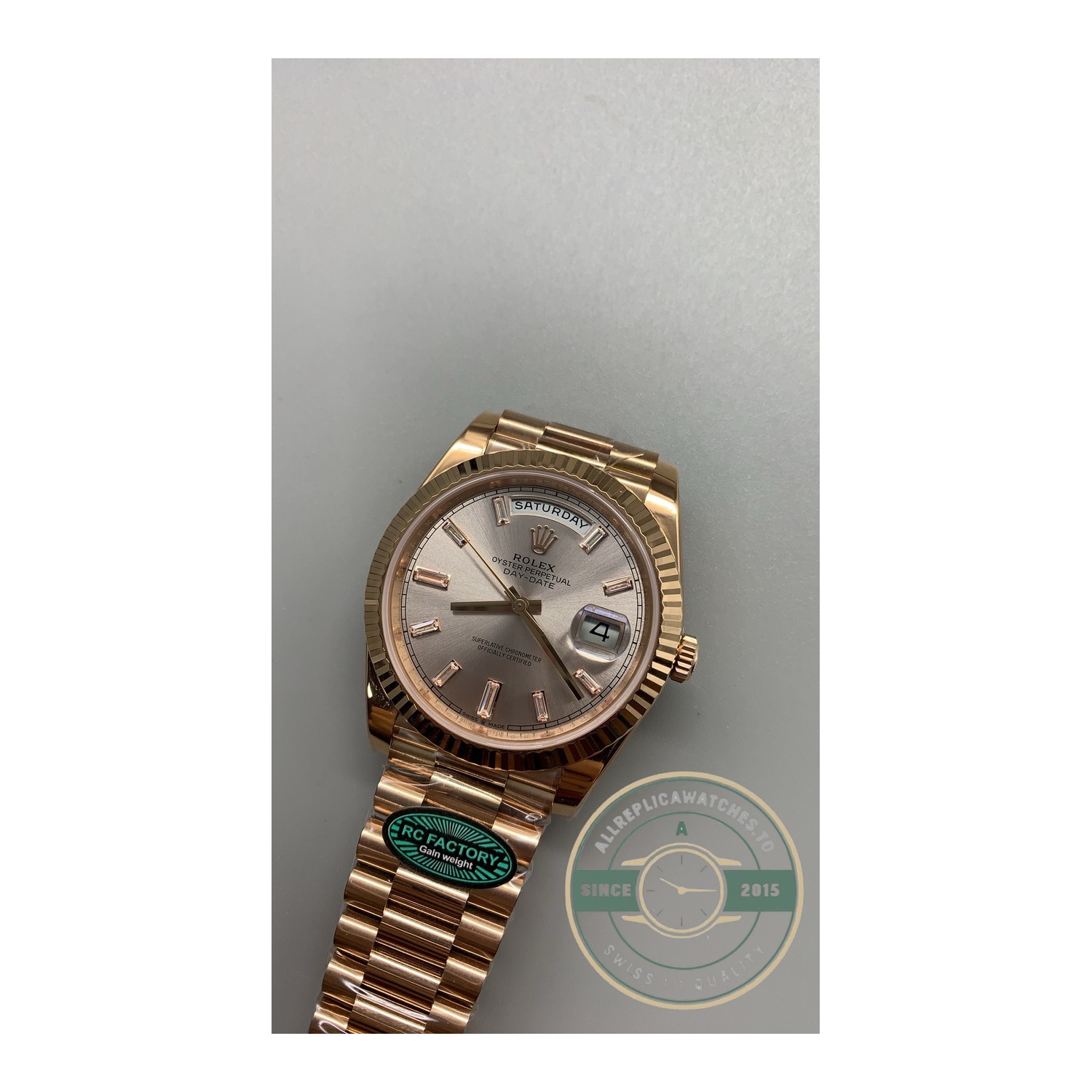Superclone Rolex Day-Date 40mm Reference 228235-0004, Sundust Dial - Image 2