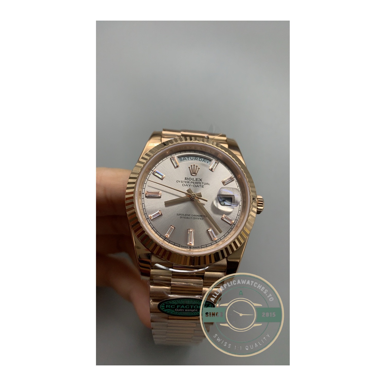 Superclone Rolex Day-Date 40mm Reference 228235-0004, Sundust Dial - Image 3