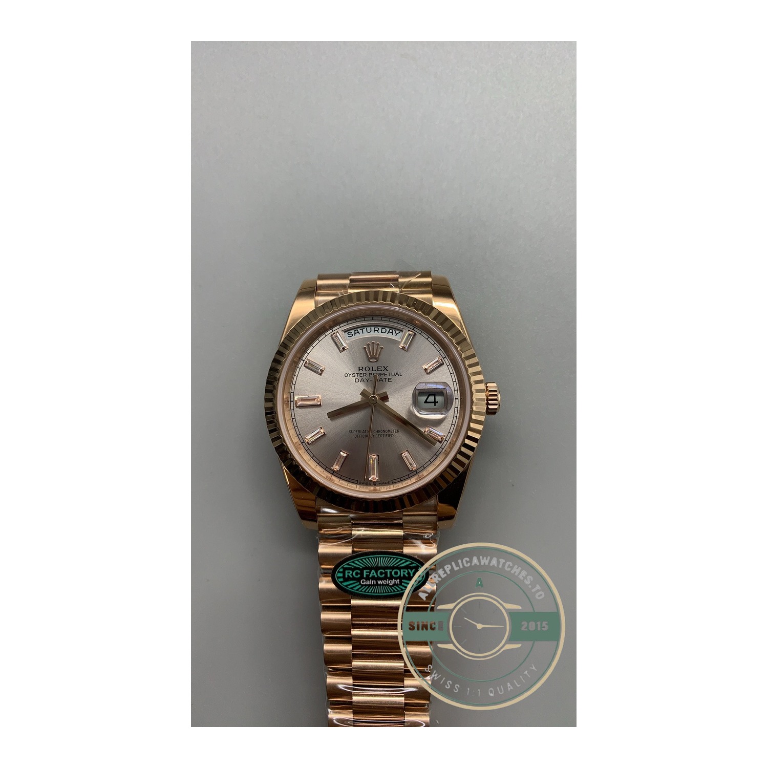 Superclone Rolex Day-Date 40mm Reference 228235-0004, Sundust Dial - Image 9