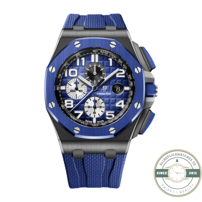 Audemars Piguet Royal Oak Offshore Chronograph 26405CE super clone, blue dial – front view