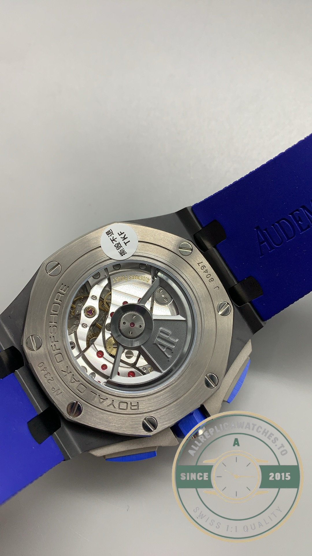Swiss Clone Audemars Piguet Royal Oak Offshore Chronograph 44mm Black Ceramic Blue Bezel Blue Dial Ref.26405CE.OO.A030CA.01 - Image 7