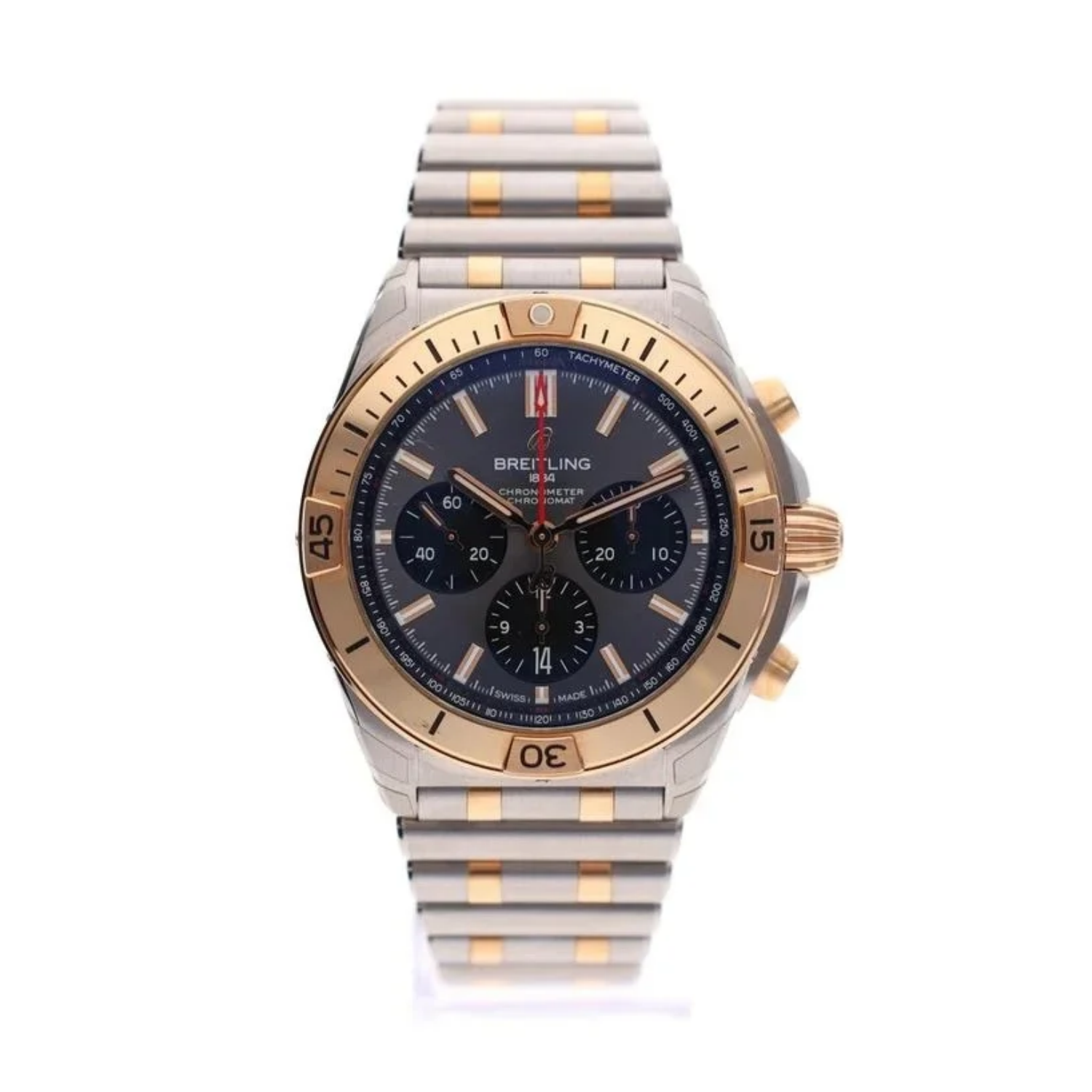 Swiss Clone Breitling Chronomat B01 Chronograph 42mm Ref. UB0134101B1U1 Rose Gold - Image 1