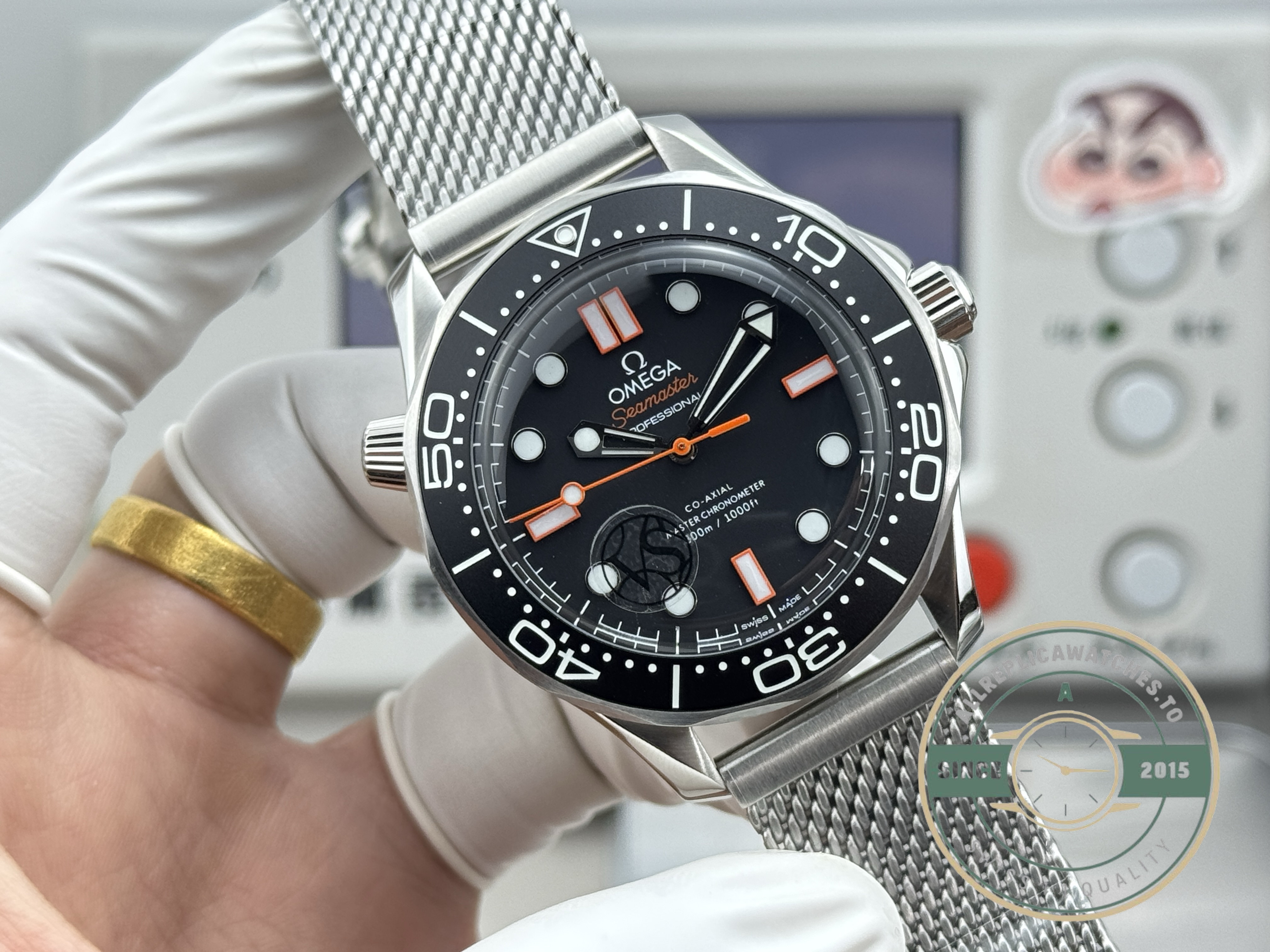 VSF supplies the VS8800 automatic for this clone Omega Seamaster Diver 300M 007 Edition