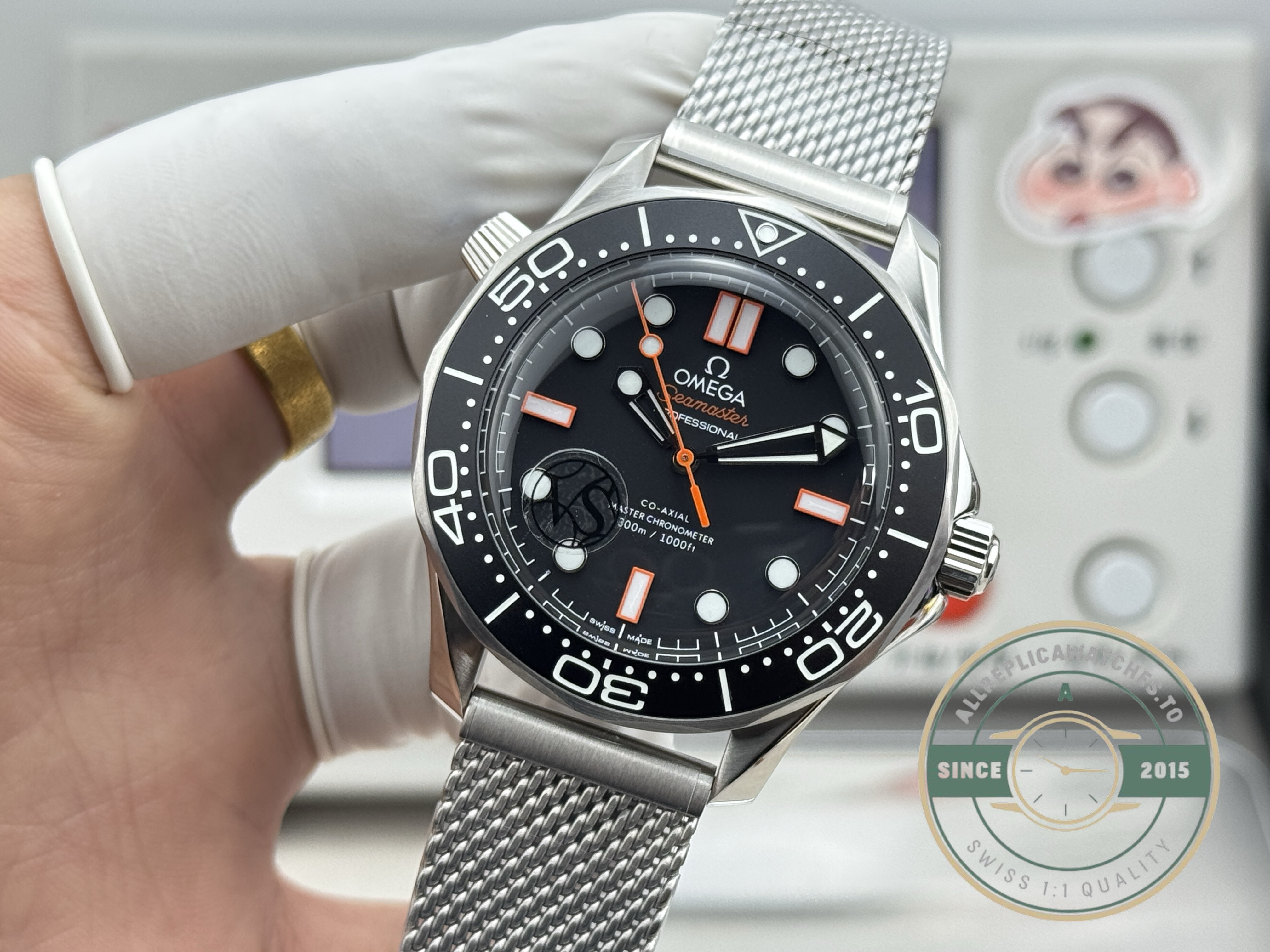 VS8800 clone movement of the Omega Seamaster Diver 300M, standing in for the Cal. 8800