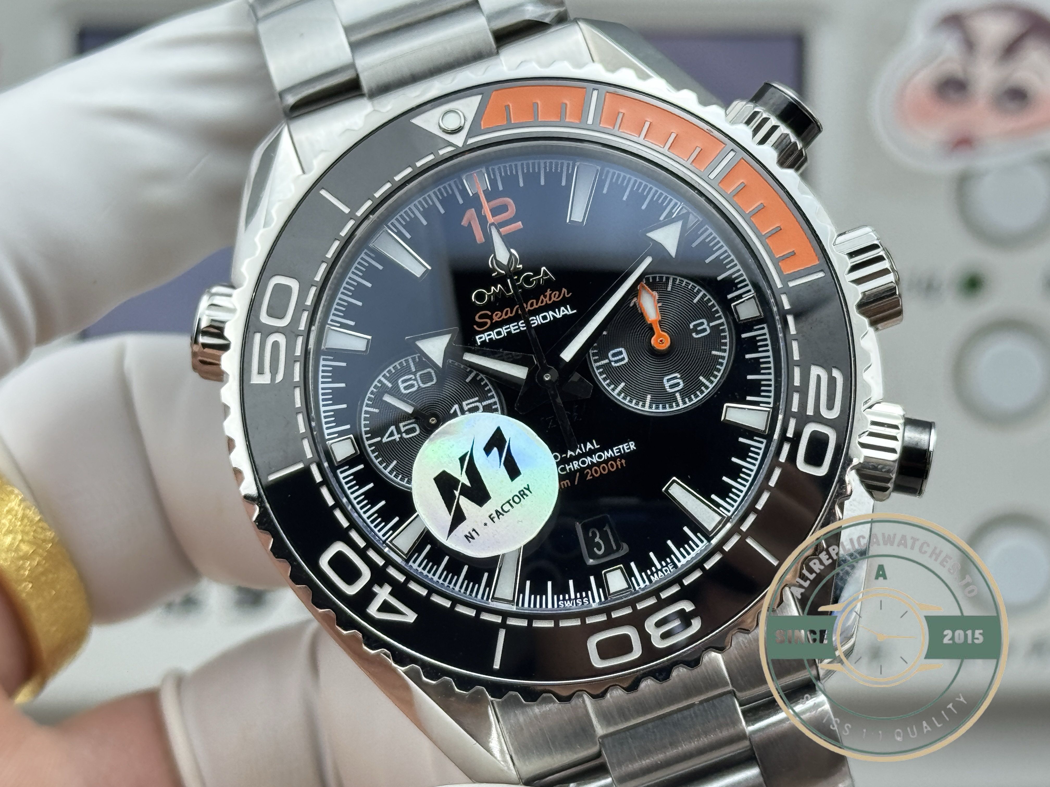 Swiss Clone Omega Seamaster Planet Ocean 600M Master Chronometer Ref.215.30.46.51.01.002 Black Dial - Image 2