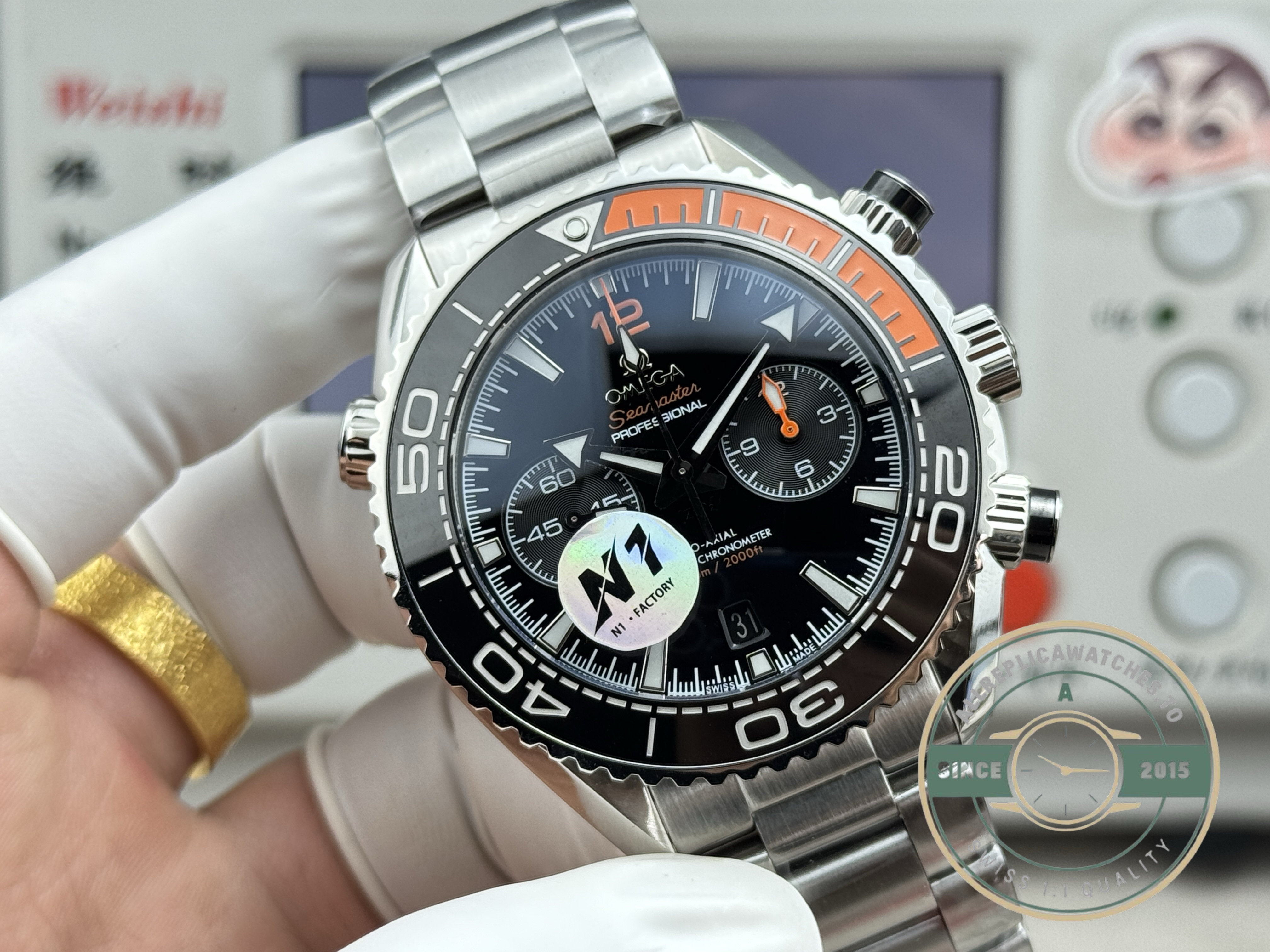 Swiss Clone Omega Seamaster Planet Ocean 600M Master Chronometer Ref.215.30.46.51.01.002 Black Dial - Image 4