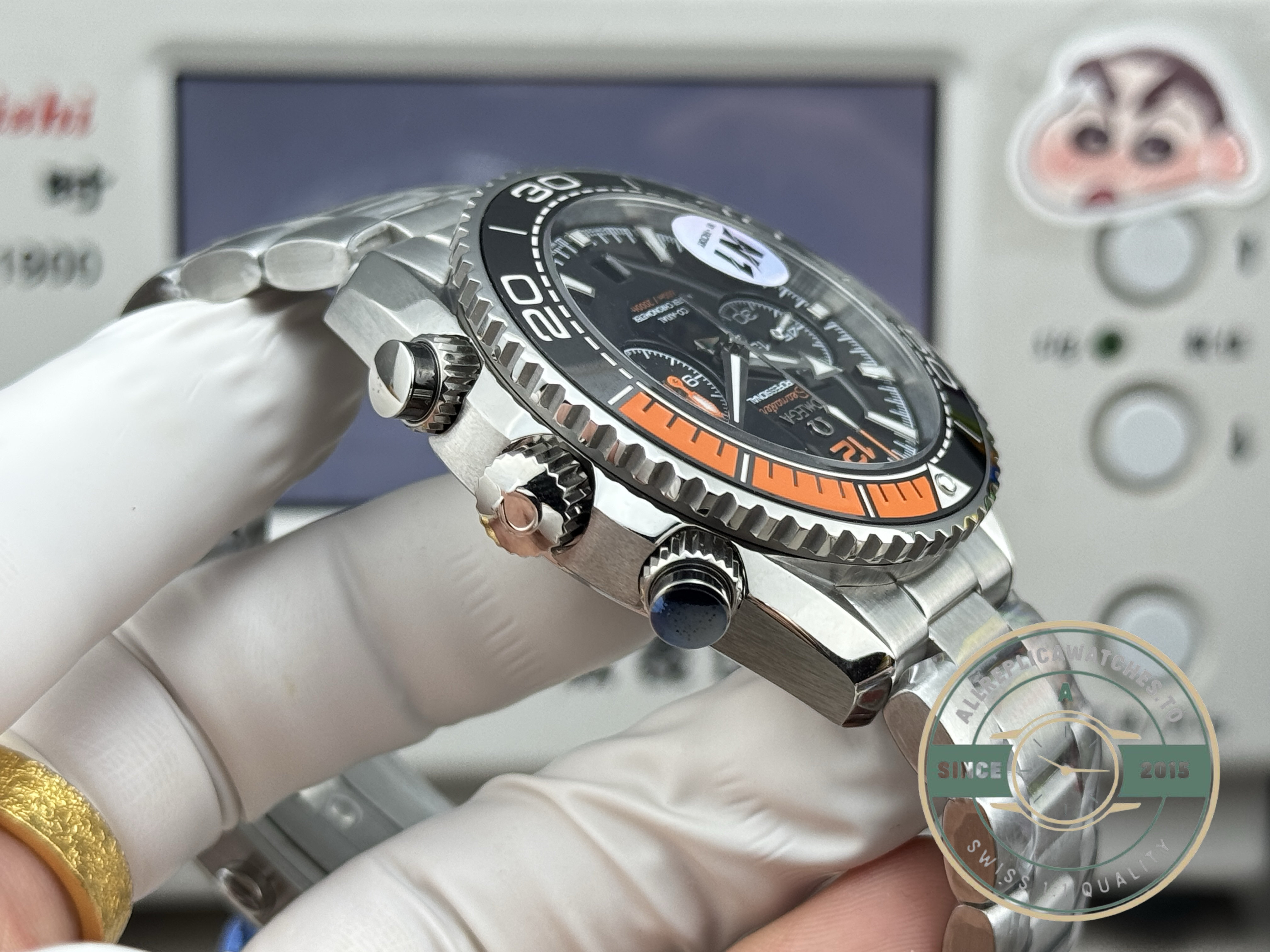 Swiss Clone Omega Seamaster Planet Ocean 600M Master Chronometer Ref.215.30.46.51.01.002 Black Dial - Image 6