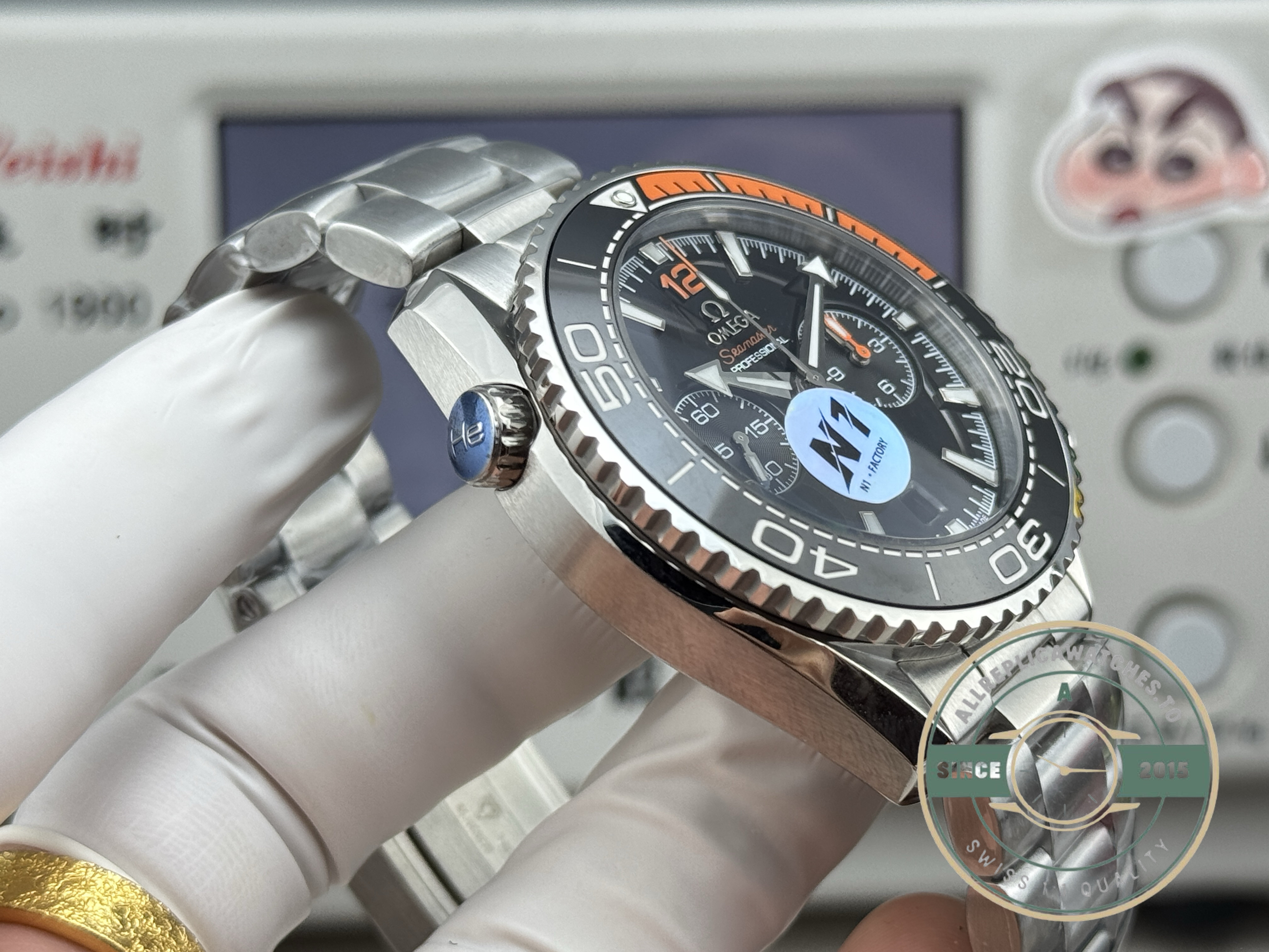 Swiss Clone Omega Seamaster Planet Ocean 600M Master Chronometer Ref.215.30.46.51.01.002 Black Dial - Image 8