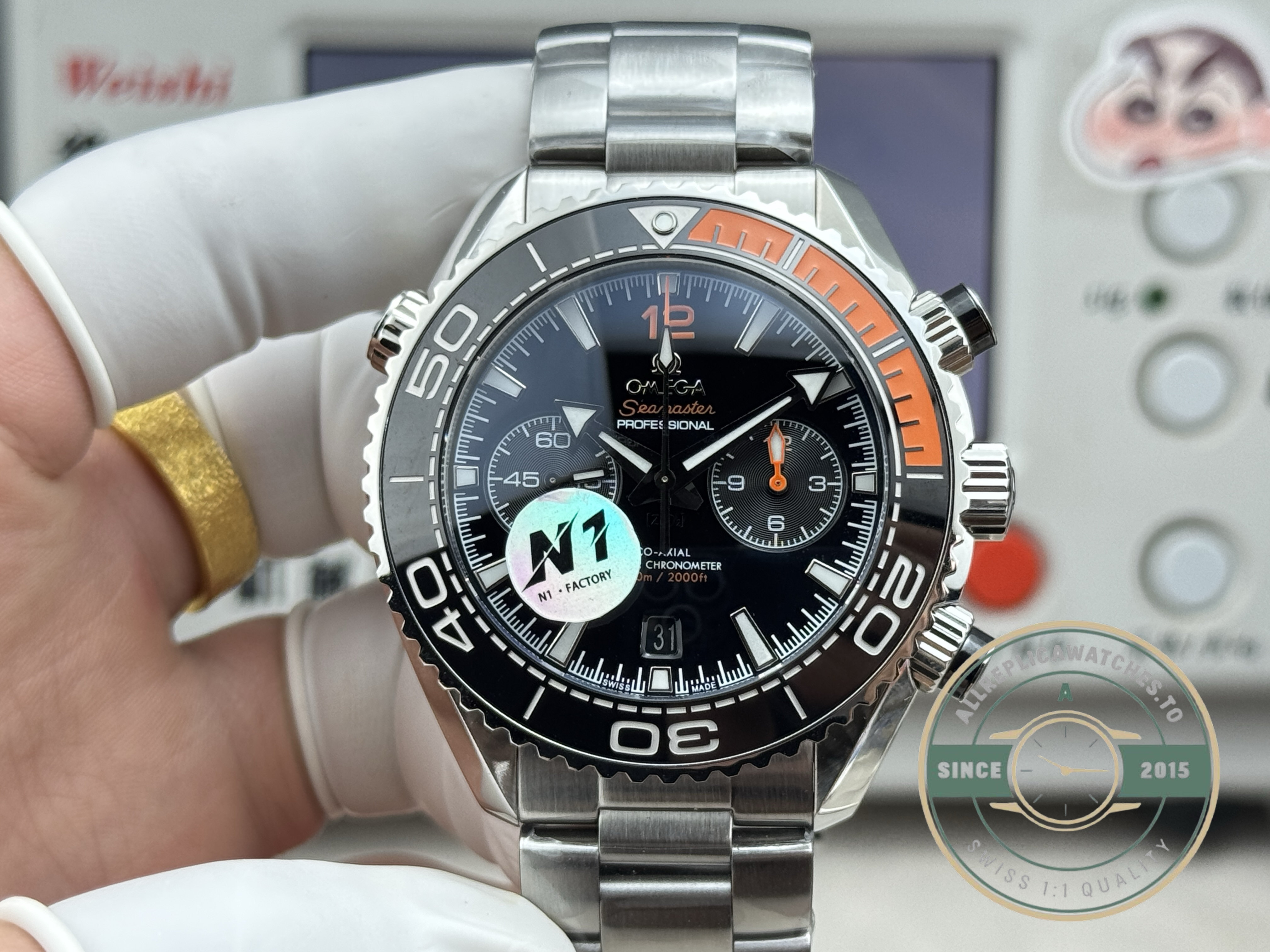 Swiss Clone Omega Seamaster Planet Ocean 600M Master Chronometer Ref.215.30.46.51.01.002 Black Dial - Image 9