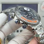 Grade 5 titanium case of the clone Omega Planet Ocean 600M, matte flanks holding reflections back