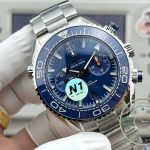Chronograph pushers at 2 and 4 o'clock, guarded against knocks, super clone Planet Ocean case