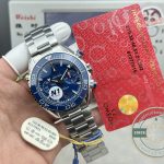 Date window sitting beside the chronograph counters on this superclone Omega Planet Ocean dial