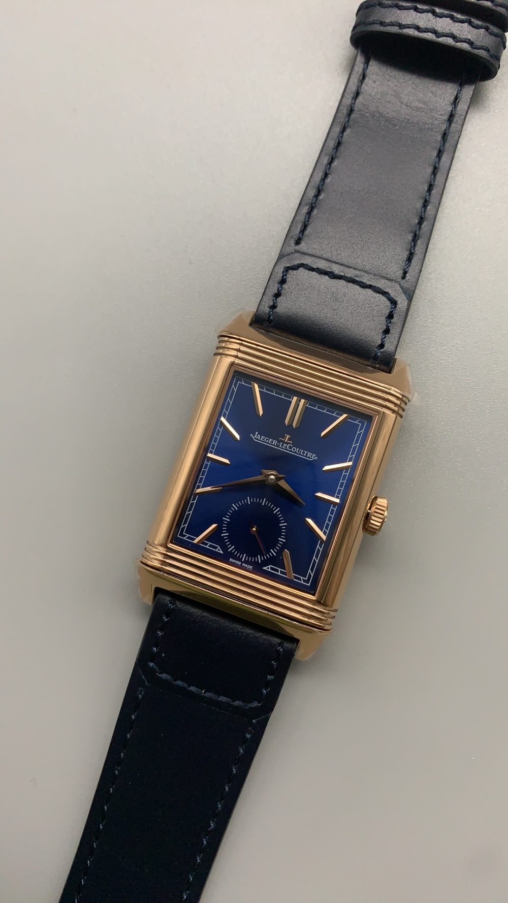 JLC Reverso Tribute Duoface Replica Q3982590 Blue Dial