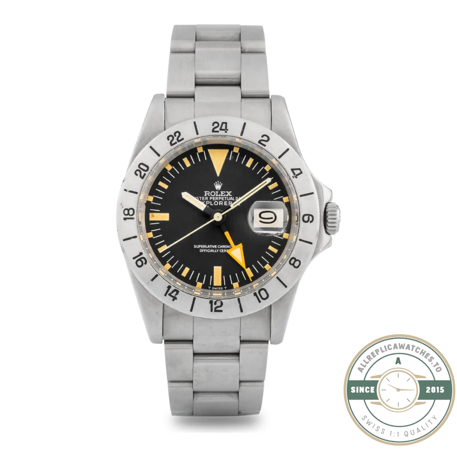 Rolex Explorer II 1655 Freccione replica – front view